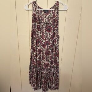 American Eagle Outfitters Red and Gray Floral Dress